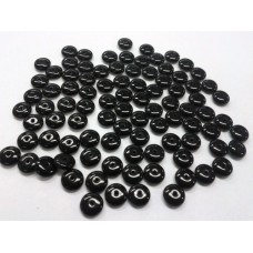 Bohemian Glass Black Spacer Beads