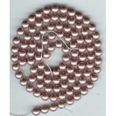 swarovski 6mm pearl powder rose